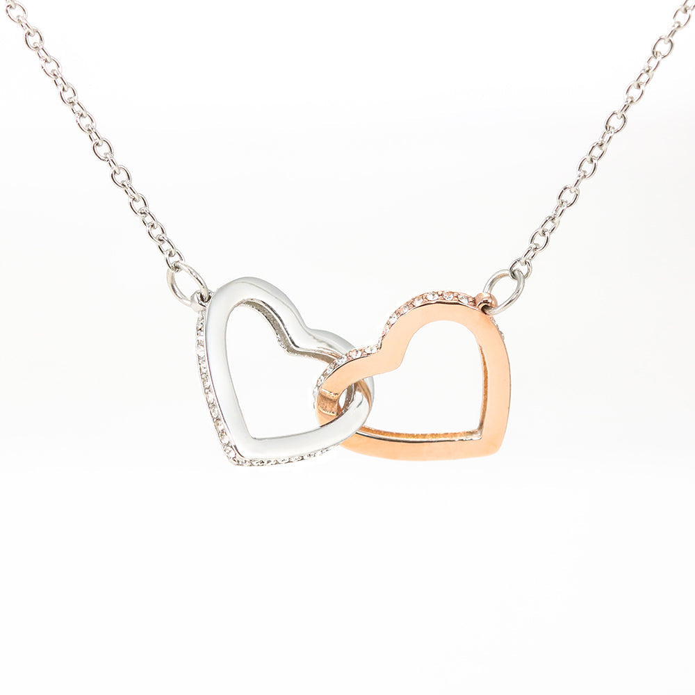 Collar Corazones Entrelazados Con Dedicatoria
